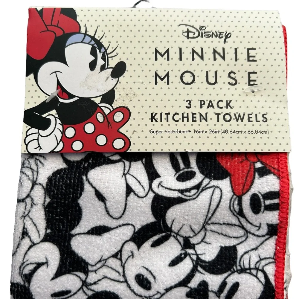 3 Pack Towels Mickey Minnie Mouse Hands Tea Dish